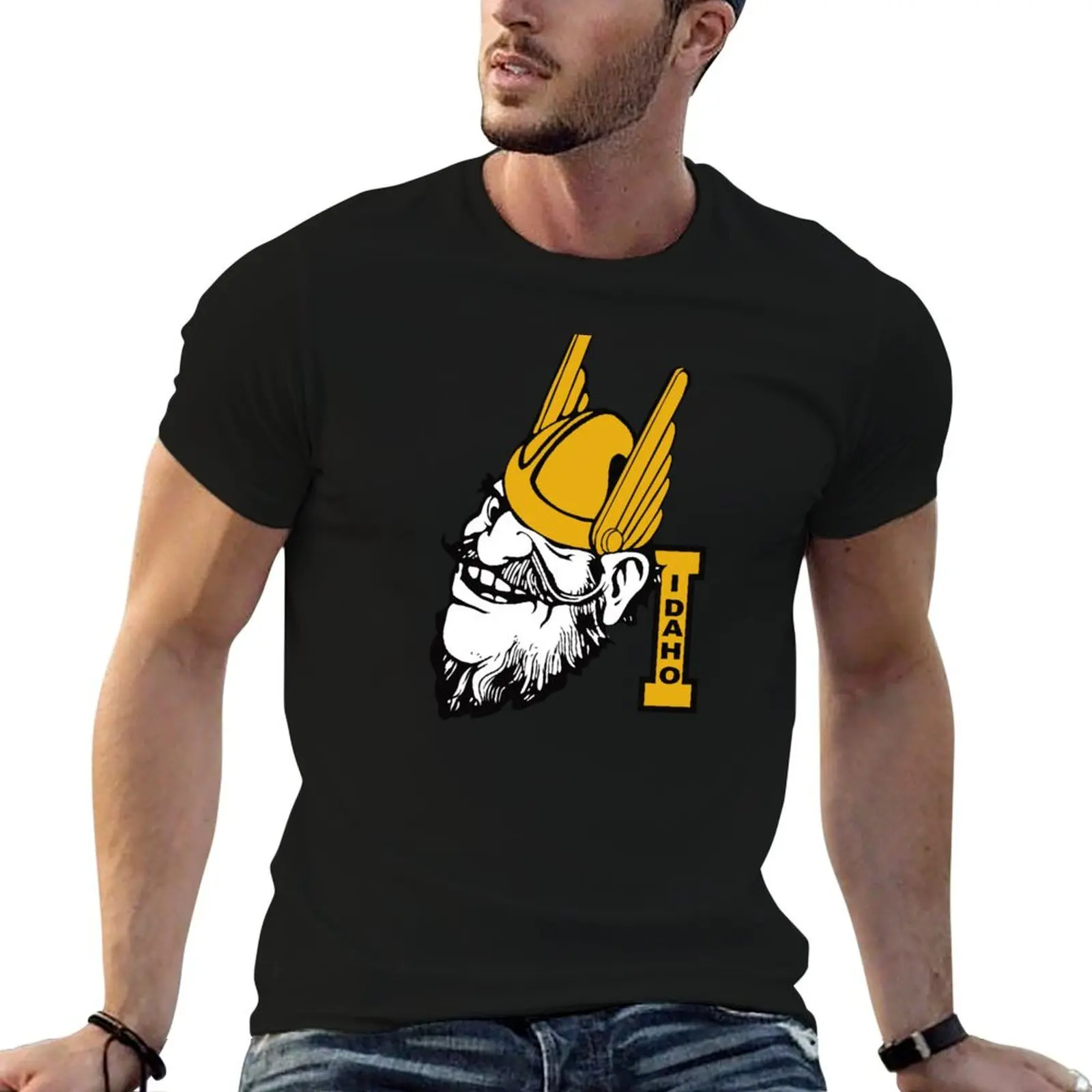 

Vintage Vandals Mascot for Idaho - clean T-Shirt black cotton t-shirt plain for man package graphic t shirts for man T-Shirt