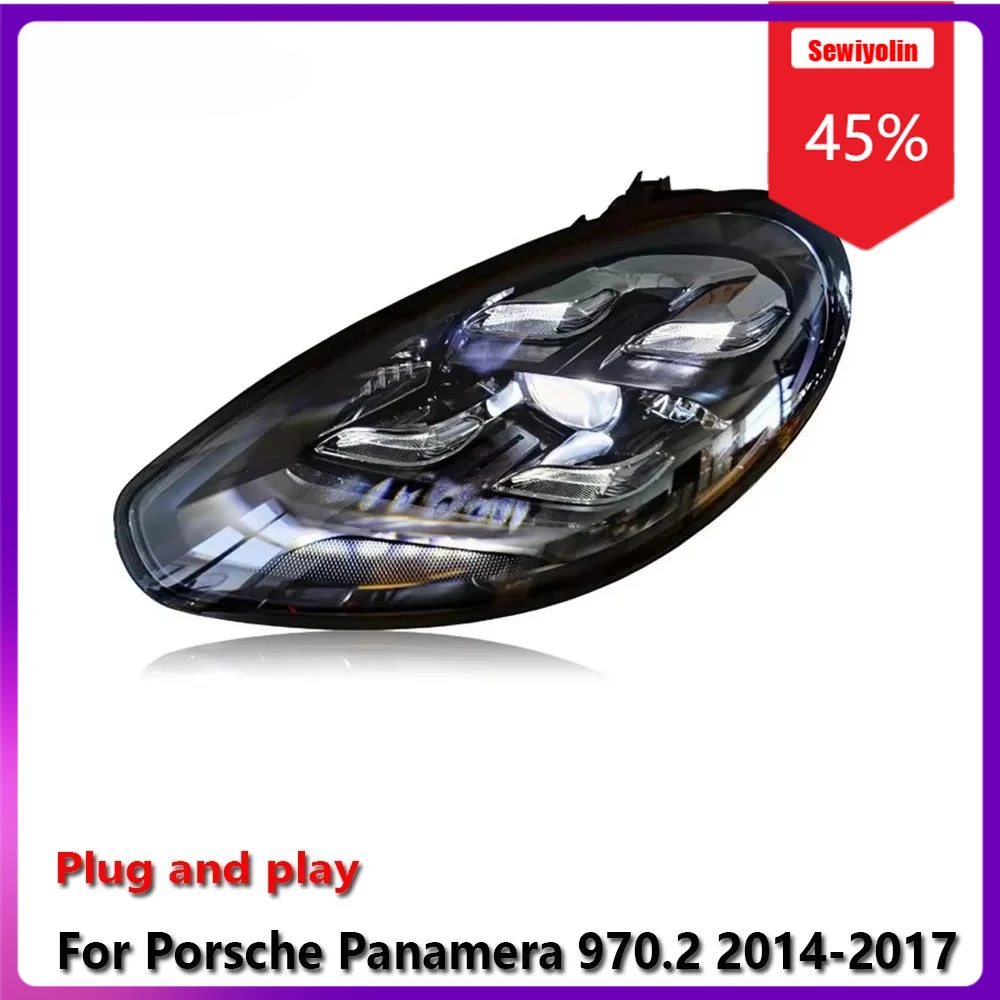 

Sewiyolin Car LED Lamp Headlight Assemblies For Porsche Panamera 970.2 2014-2017 Fog DRL Brake Turn Signal Lamp Plug and Play