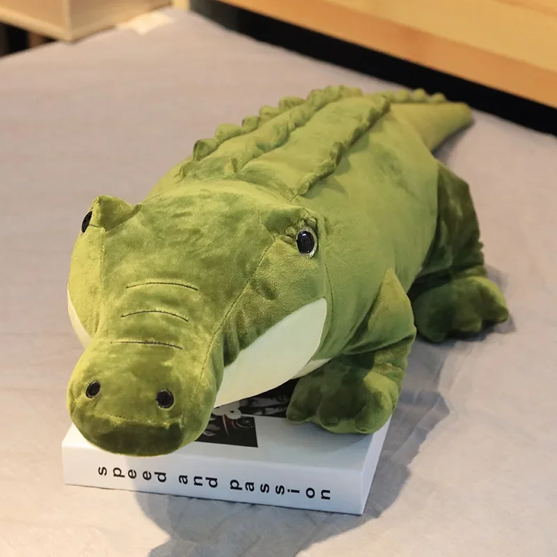 Jouet en peluche alligator pour enfants, animal en peluche, vraie vie, simulation de poupées crocodile, oreiller créatif Kawaii, cadeaux de Noël, 90 cm, 120cm