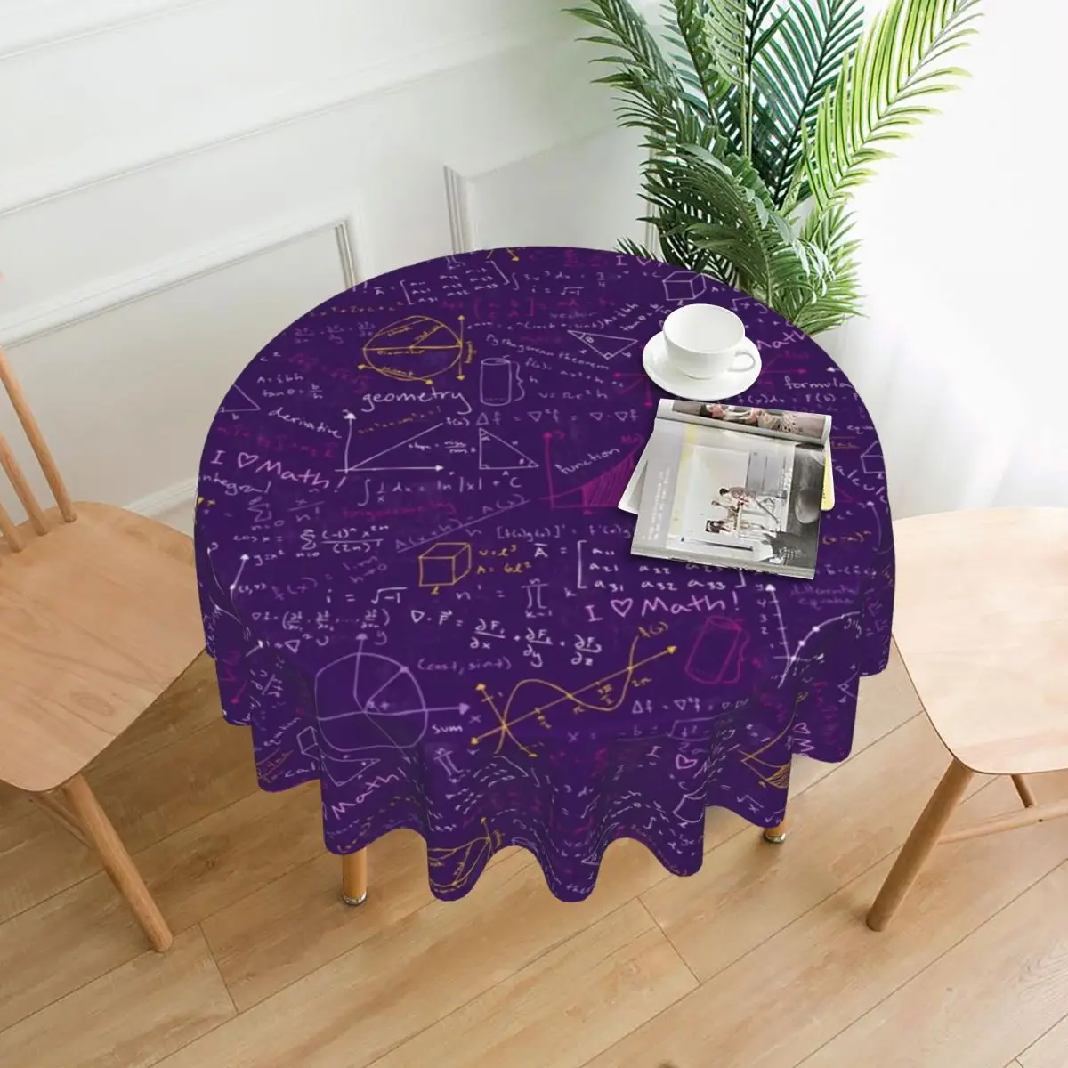 Math Lessons Tablecloth Cool Pi Day Print Outdoor Round Table Cover Kawaii Custom Table Cloth For Events Christmas Party