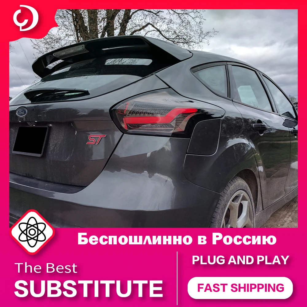 AKD Car Styling Taillights for Ford Focus 2015-2018 hatchback LEDtail light DRL Rear Reverse Brake Light Replacement