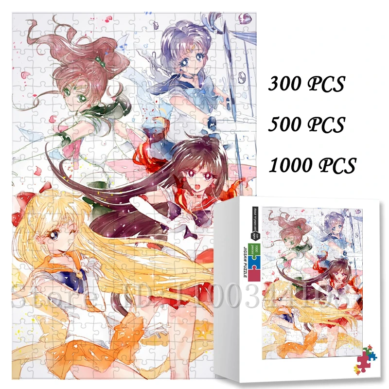 Japan Anime Character Jigsaw Puzzles for Girls Unique Gifts Sailor Moon Sailor Mercury Sailor Mars Sailor Jupiter Puzzles