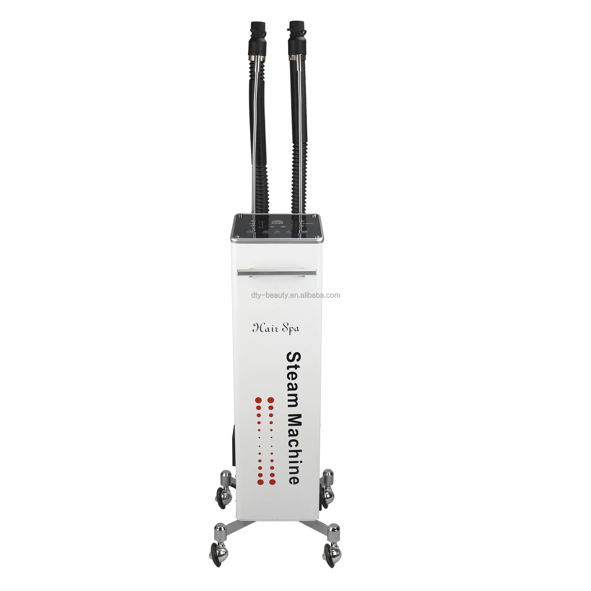 Full-Automatic Stand-On Ozone Micro Mist White Plastic Hair Steamer Machine 100-240V Universal for Beauty Salons-Hair