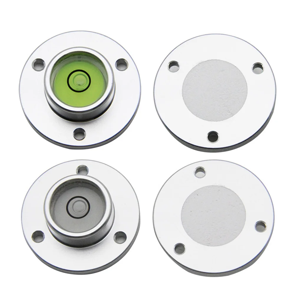 Round Metal Glass Level with Mounting Hole for Stable Mounting and Accurate Bubble Measurements in Various Environments