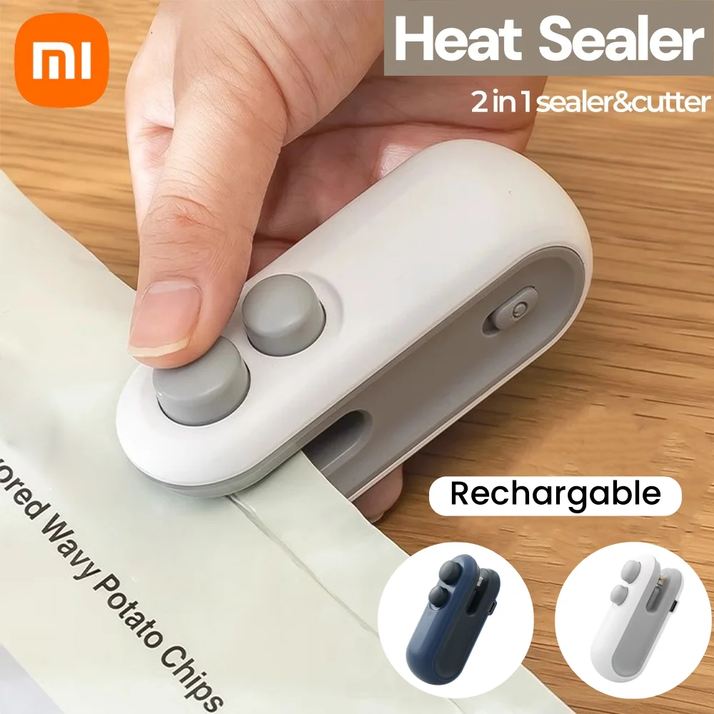 Xiaomi Mini Heat Bag Sealing Machine Portable Package Sealer Bag Plastic Food Sealer Bag Handheld Sealer Food Package HeatSealer