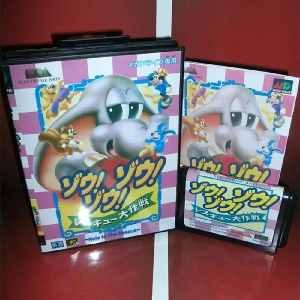 Rolo RttR with Box and Manual for 16 Bit Sega MD Game Cartridge Megadrive Genesis System