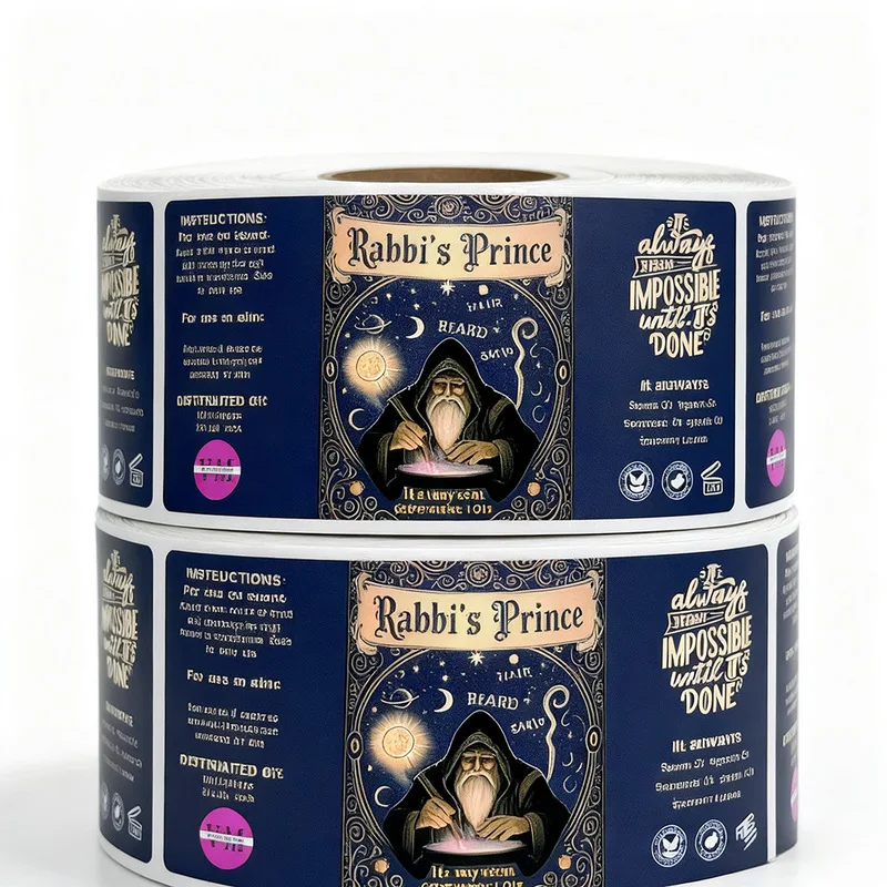 Custom waterproof matte PVC labels/stickers with a matte surface, suitable for essential oil bottle stickers.