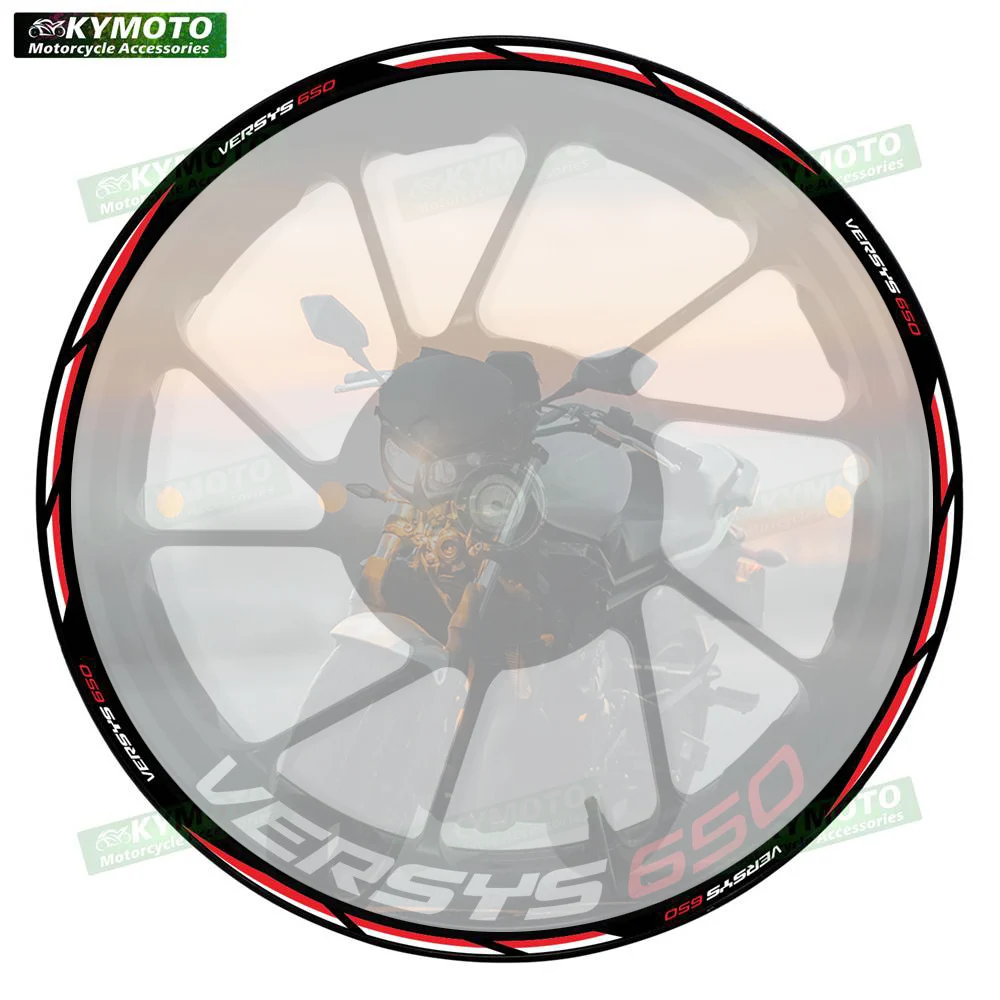 

Для VERSYS650 VERSYS 650 аксессуары для мотоциклов 17-дюймовые наклейки на передние и задние колеса обтекатели обод светоотражающие наклейки украшения
