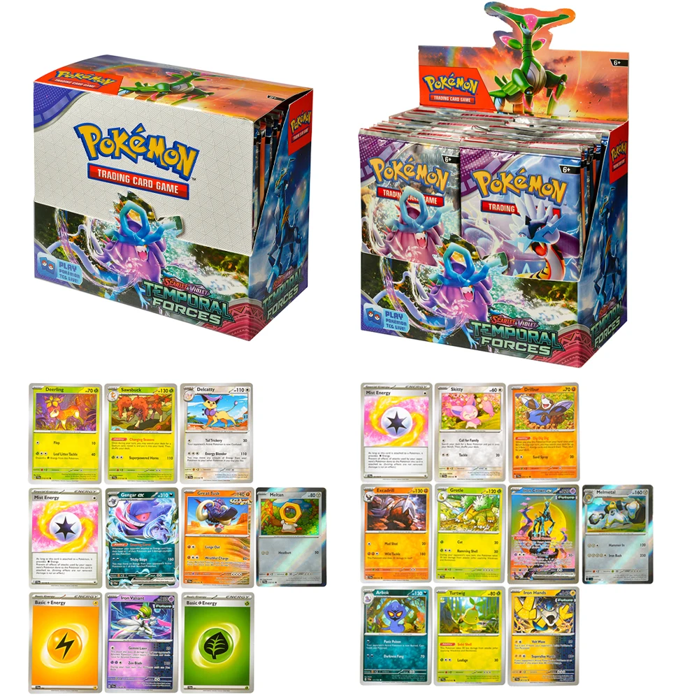 Collection de boîtes de boosters scellées originales Pokémon TCG en anglais EVS PRC TEF Evolutions Darkness Ablaze Evolving Skie