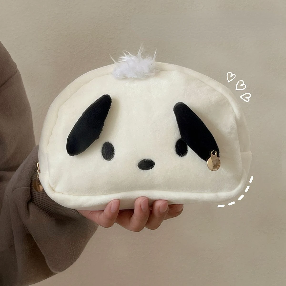 Kawaii Pochacco peluche borsa Anime Cinnamoroll borse portaoggetti cosmetici Cartoon Kawaii astuccio ragazza regali di compleanno