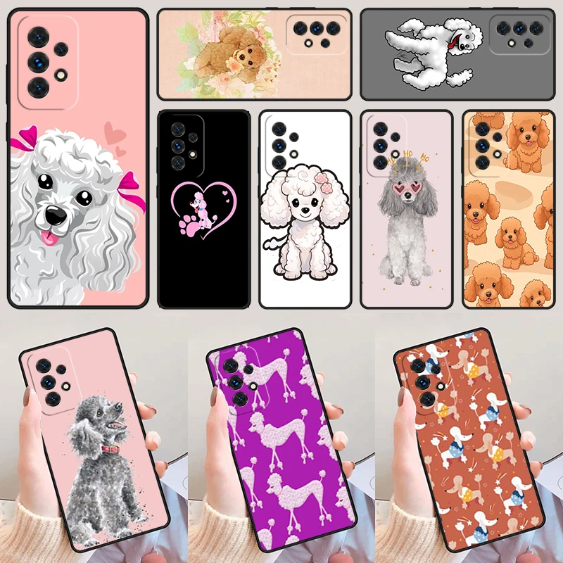 

Cure Cartoon Poodle For Samsung Galaxy A52 A72 A73 A20e A21S A50 A70 A11 A12 A42 A31 A40 A51 A71 A32 A80 A91 Phone Case Cover