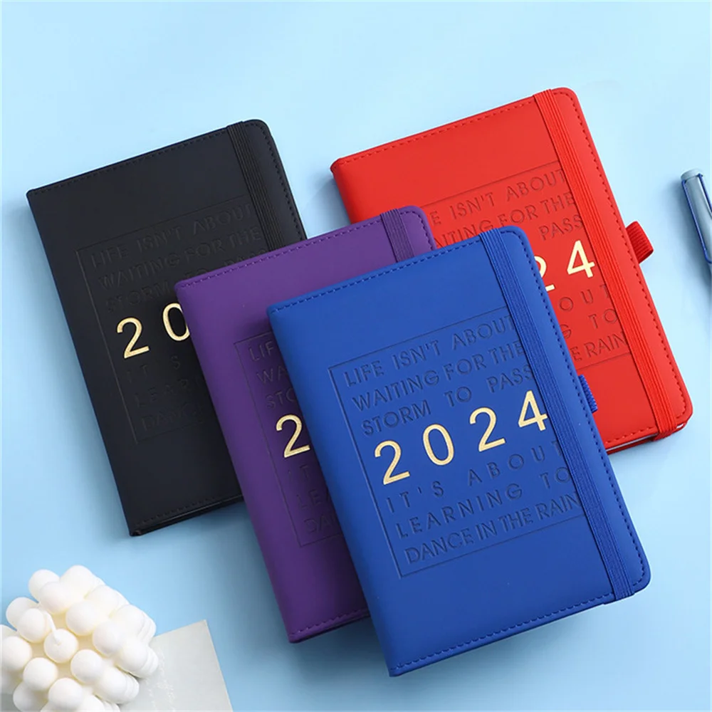 2024 A5 Notebook 365 Days Schedule Organizer Journal Notepad Daily Weekly Planner Budget Book School Office Supplies