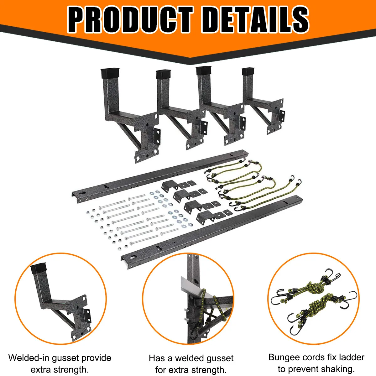 Verstellbarer Anhänger-Seitenleiterständer für geschlossene Anhänger-Anhänger-Außenwandhalterung