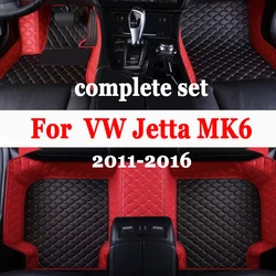 車のインテリアマット,vw Jetta mk6 2011-2016,革製カーペット,ラグ,フットパッド,カーアクセサリー,直送