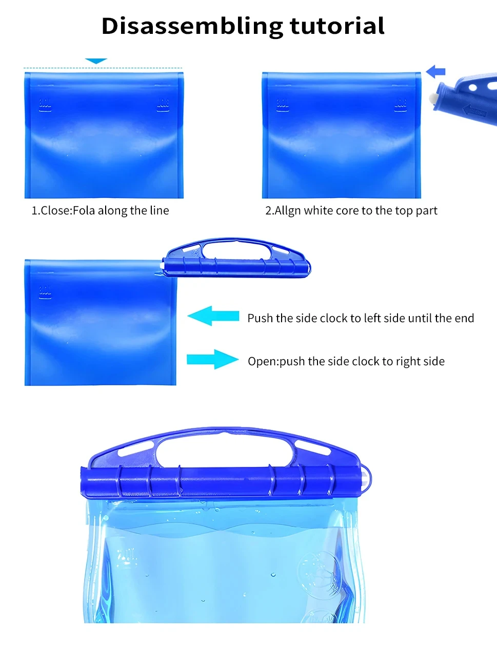 Outdoor Survival Water Filter Straw with Gravity Water Bag Filtration System Portable Water Purifier Emergency Accessories