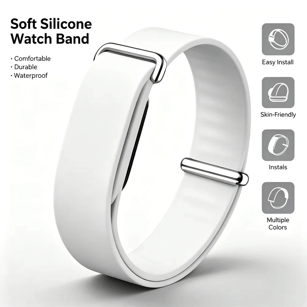 Soft Silicone Strap for Google Fitbit Air Watch Replacement Rubber Sport Watchband Wristband Compatible with Google Watches