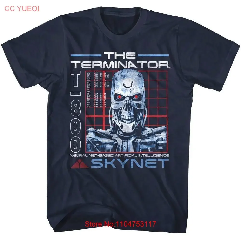 Terminator Skynet T800 AI Herren-Shirt, Vintage-Stil, gewaschene Grafik, Unisex, weich, leicht gestreckt, atmungsaktiv, für Herren, modisch, lässig