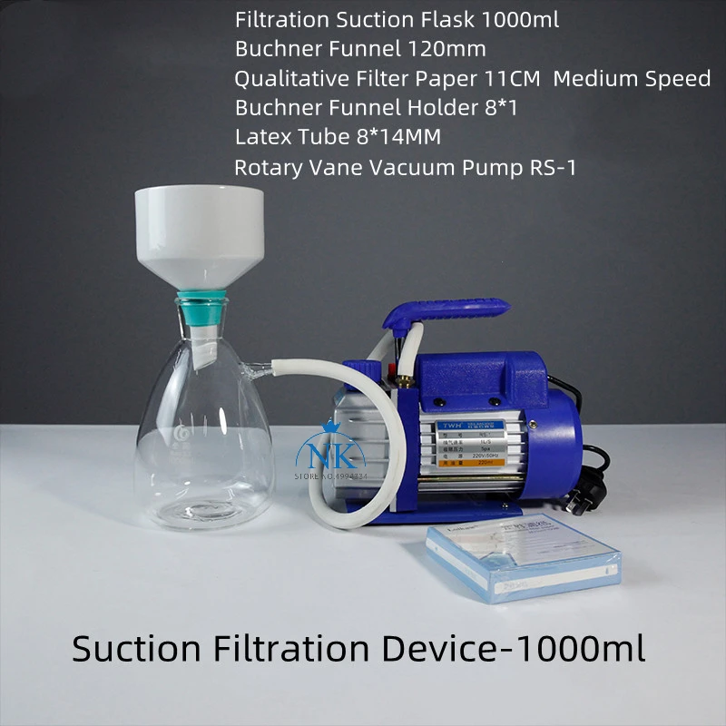 1Set 500ml 1000ml 2500ml Suction Filter Device,Buchner Funnel,Filter Flask For Laboratory Equipment