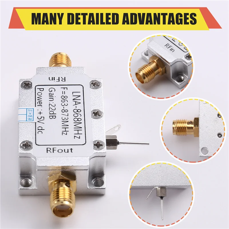 Modulo A73E-RF Amplificatore a basso rumore 868Mhz per amplificatore RF LNA Range di trasmissione immagine Extender 5V