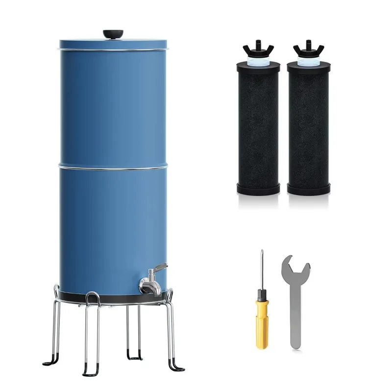 Good Efficient Filtration 304 Stainless Steel Structure Gravity Filter Bucket Outdoor Water Purifier Camping Hiking Water Filter