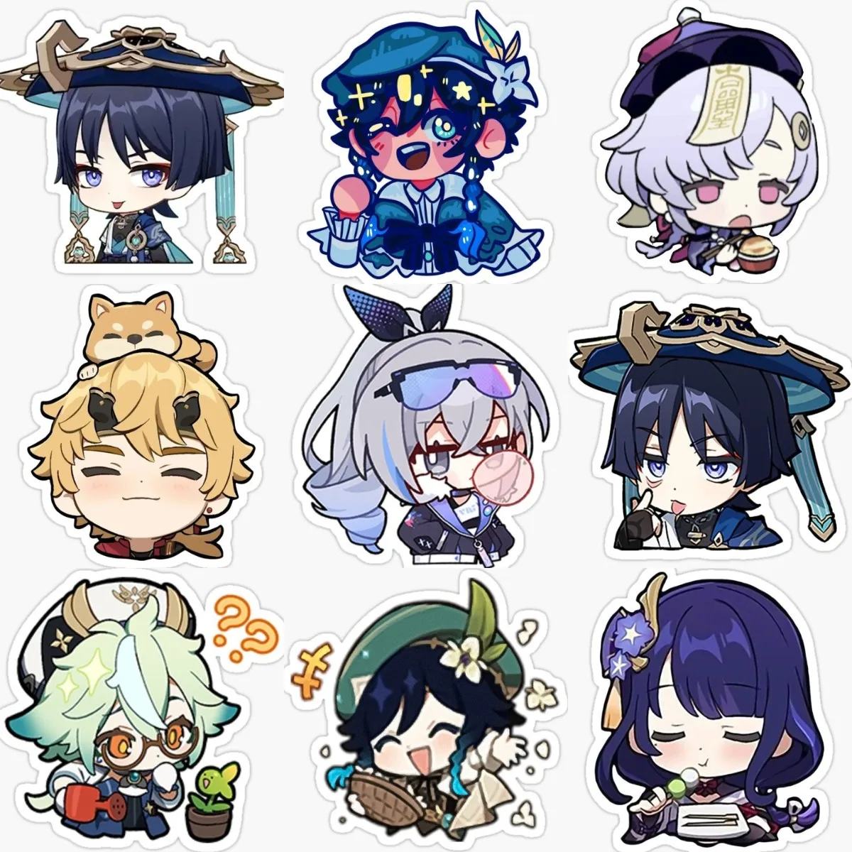 

Genshin Impact Scaramouche Wanderer Game Characters Cute Sticker for Bicycle Car Window Off Road Car Door Room Wall Camper Decal