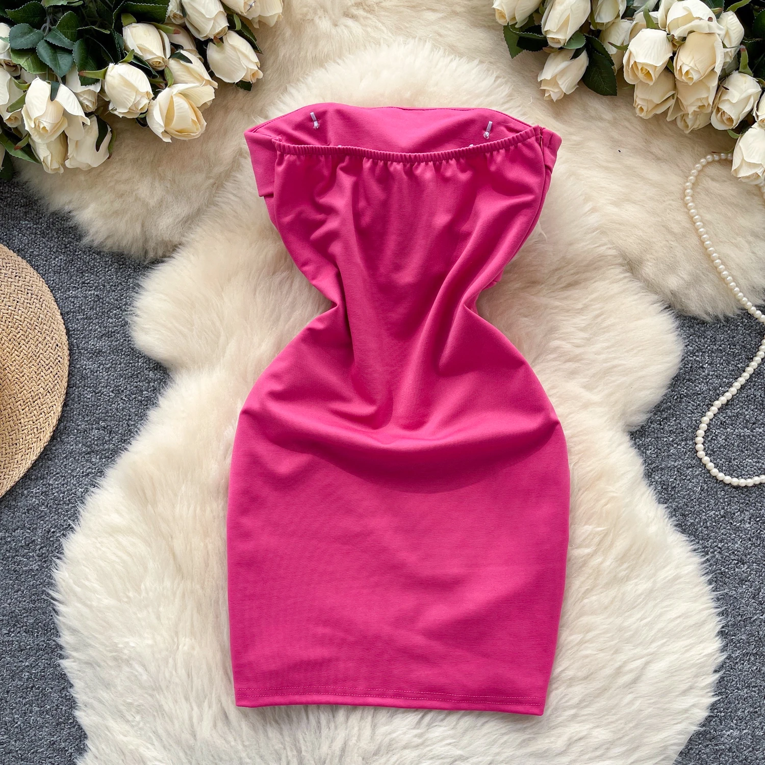 Chic vintage bretelles solide robe crayon élégante fée mode coréenne Boho robe d'été femmes vêtements plage mini robe