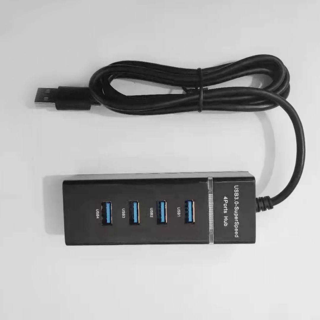 USB 3.0 Hub, 4 Port USB 3.0 Adapter, Data Hub Extender Laptop Docking Station Multi-Function One Pull Four