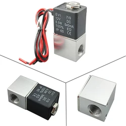 Compressor Valve 12V 24V AC 110V 220V Solenoid Valve 1/4'' 1/8'' 2-Way Normally Closed Direct-acting Pneumatic for Water Air Oil
