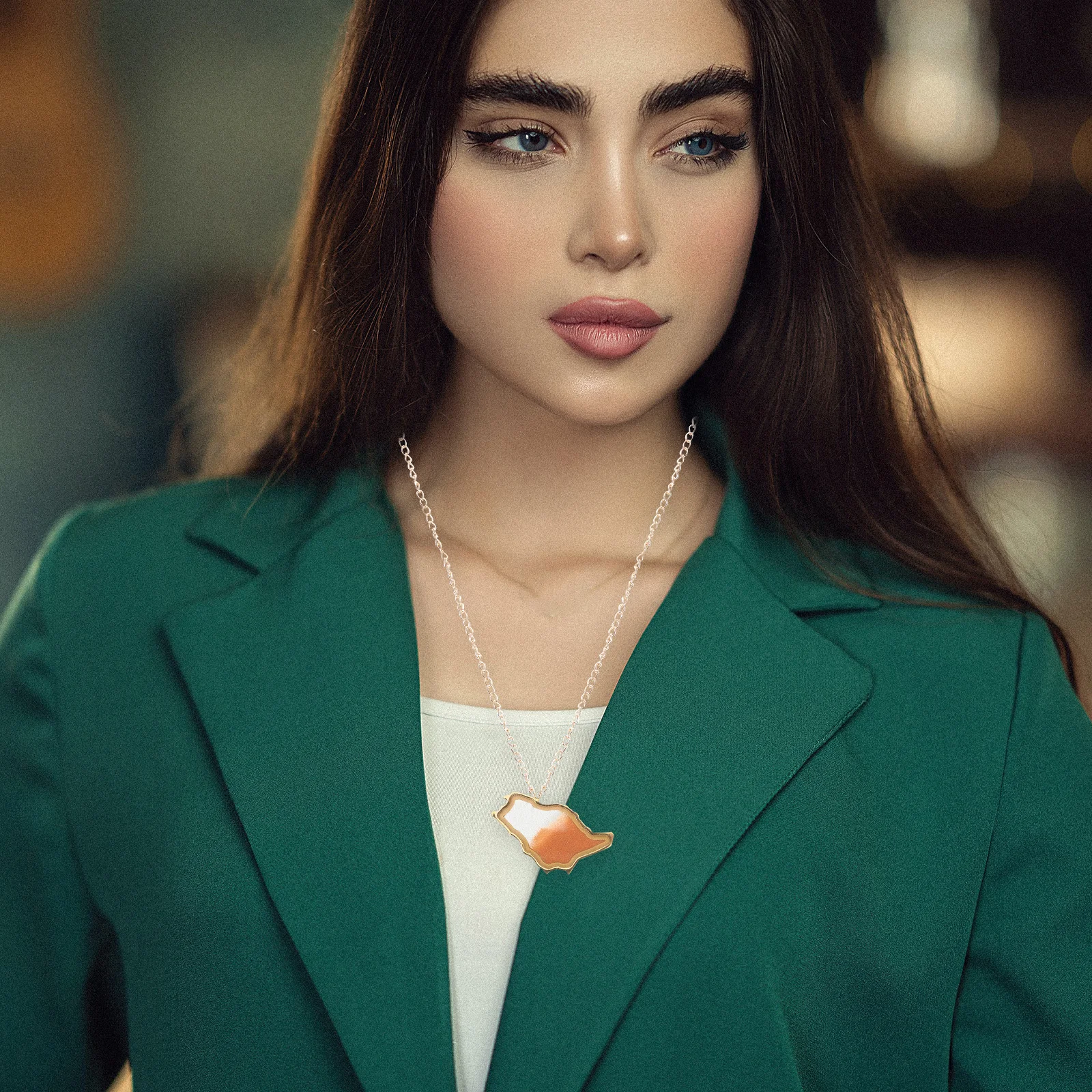 

Sand Necklace Stainless Steel Diy Pendant Charm For Women Men National Map Jewelry Country Charm