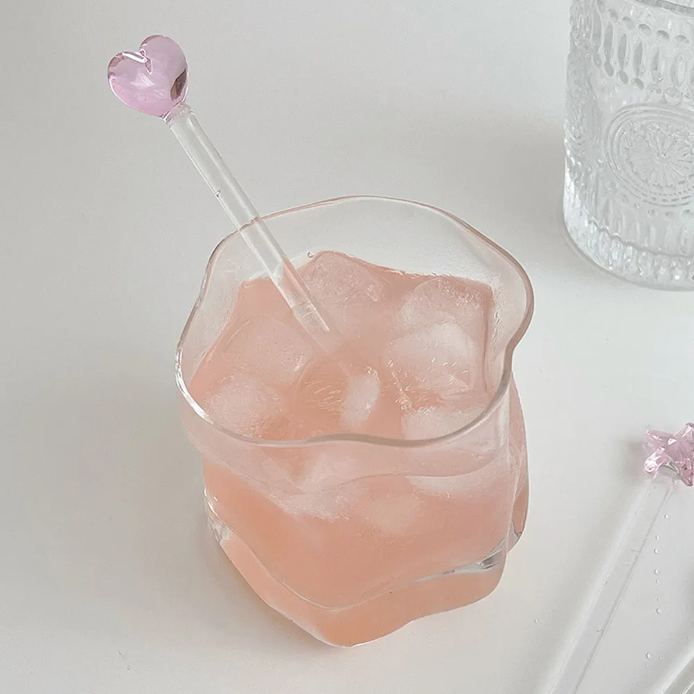 

4Pcs Glass Cocktail Mixing Rods Ergonomic Bar Stirring Sticks Multipurpose Drinkers Coffee Honey Juice Honey Dipper Sticks