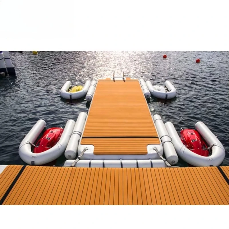 Commercial Drop Stitch Inflatable Dock Floating Water Platform Jet Ski Dock Inflatable Fishing Platform for Sea