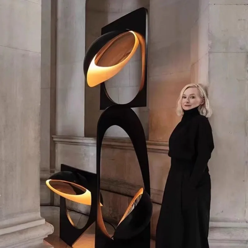 Italian new designer exhibition hall hotel high-end creative installation art floor lamp, high-end light luxury ornament