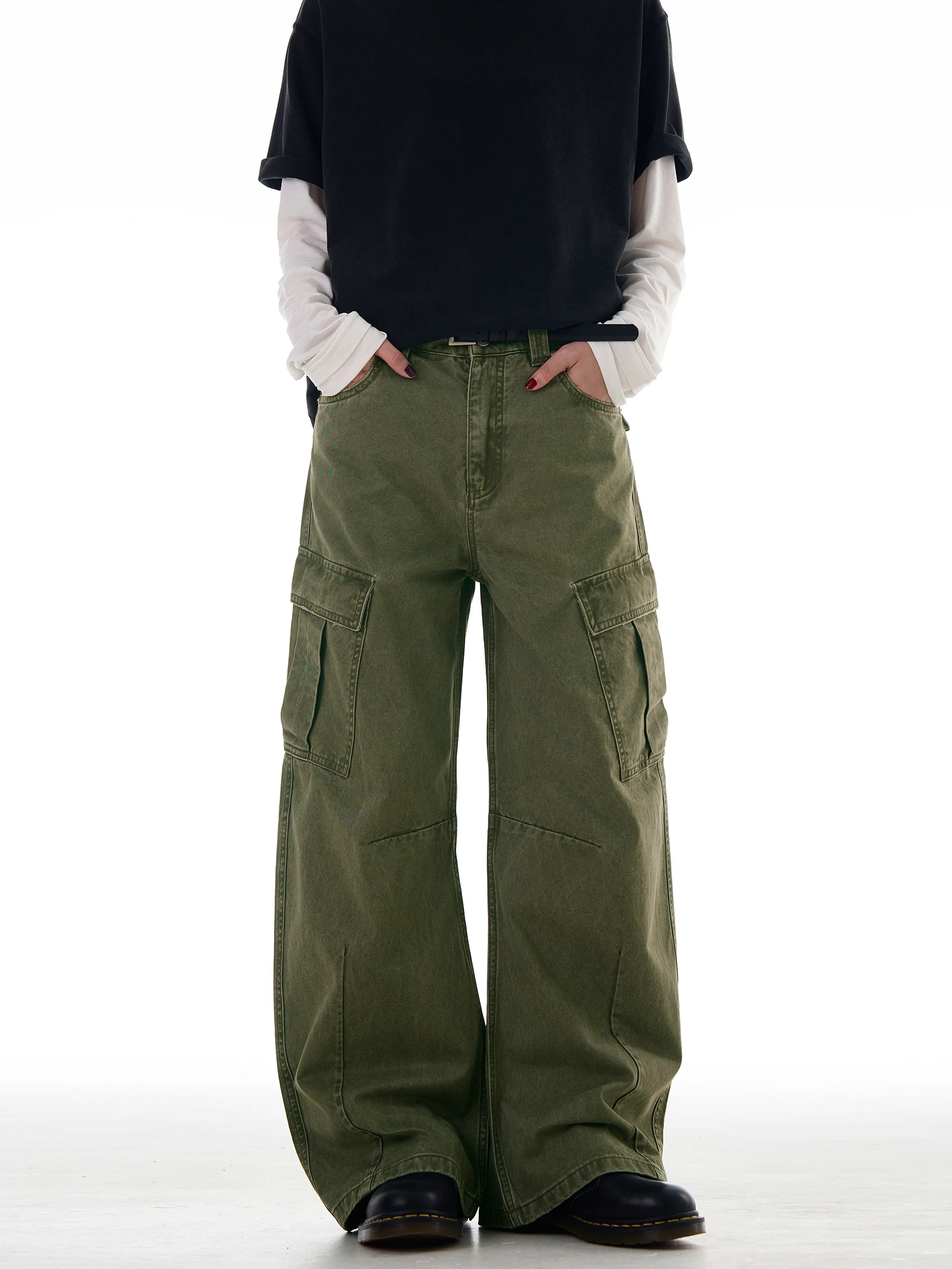 

Ретро-брюки в американском рабочем стиле, повседневные, свободные, мешковатые, мужские и женские, с эффектом потертости, молодежные, стильные