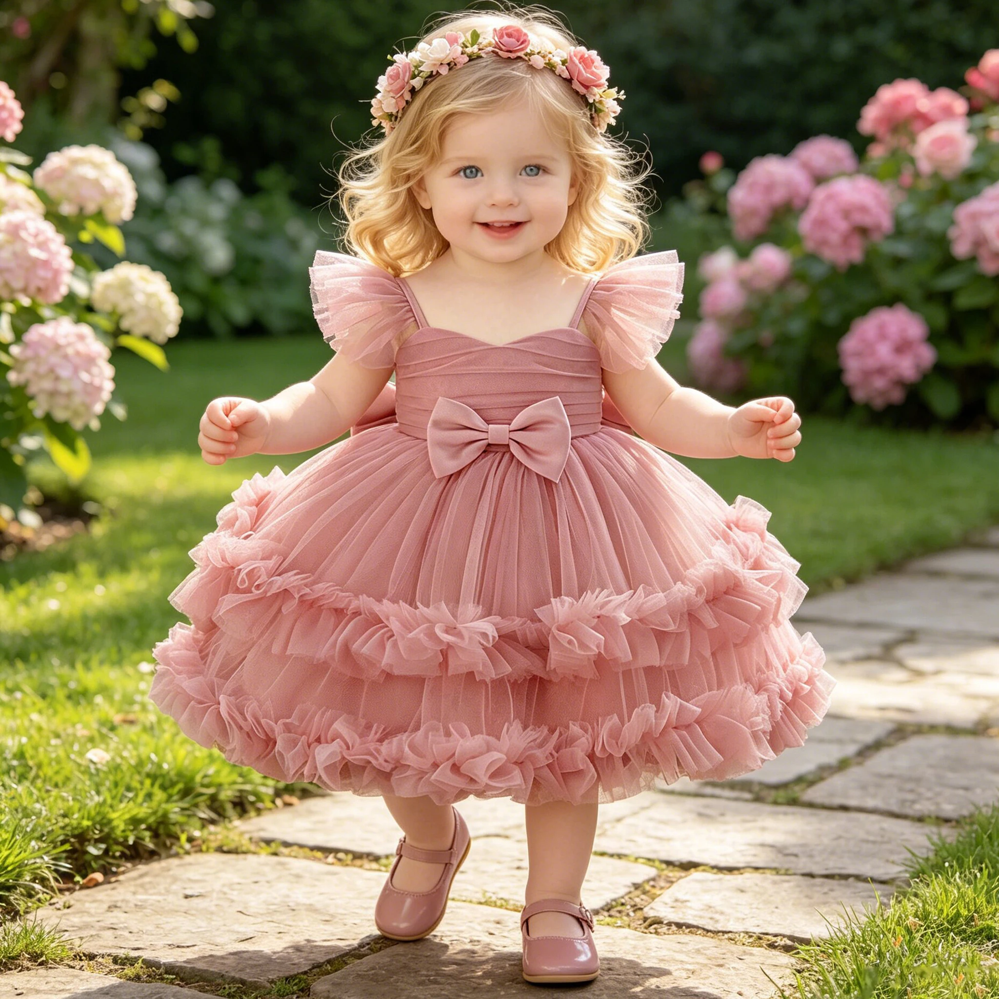 Vestido de Honra Elegante para Crianças