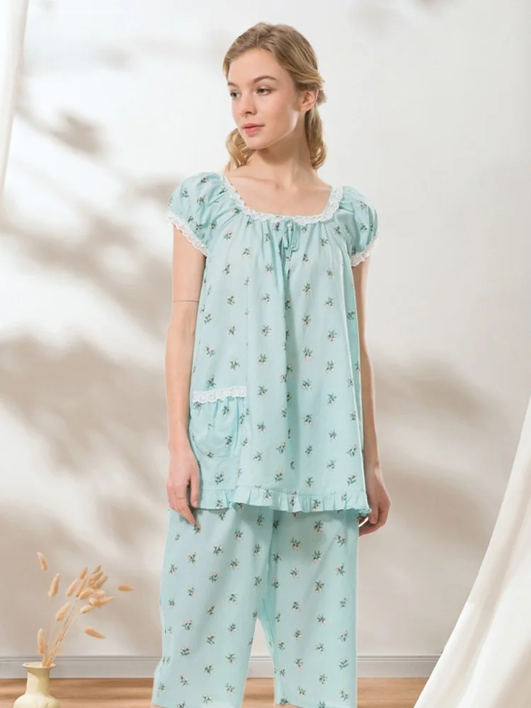 isyfen-primavera-estate-puro-cotone-stampato-rotondo-ne-ort-sve-pantaloni-set-gioventu-comodo-e-traspirante-spwear-abbigliamento-per-la-casa