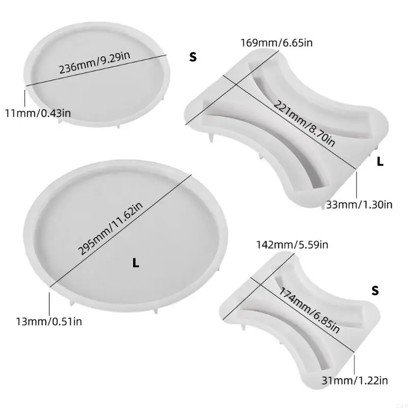

Multifunctional Silicone Mold Plate Moulds Home Decors Tray Mold Heat Resistant for Home Decors and Various Occasions