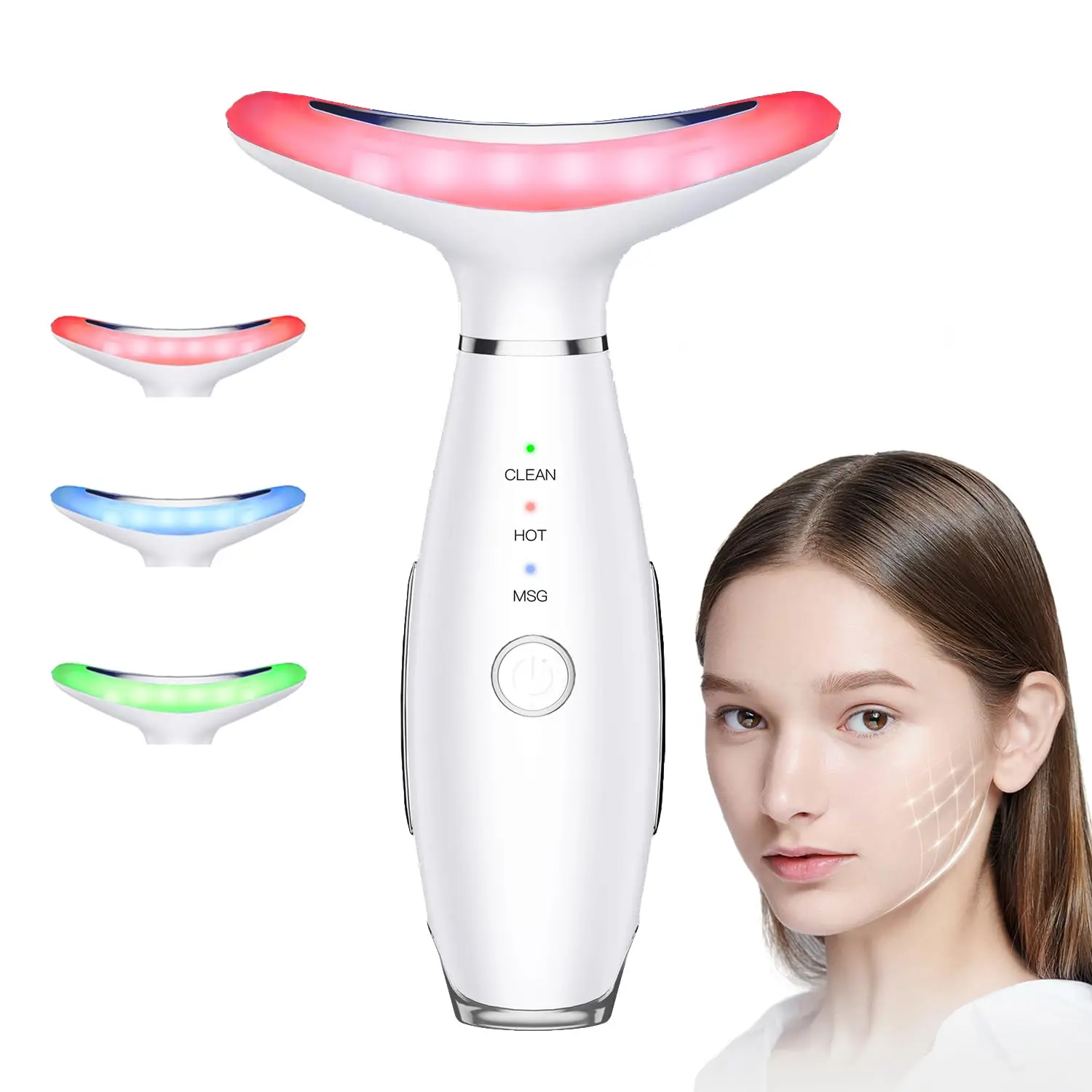 Multifunctional Neck Face Beauty Device Neckline Lifting Vibration Facial Massager Double Chin Device Skin Careneck Skin care