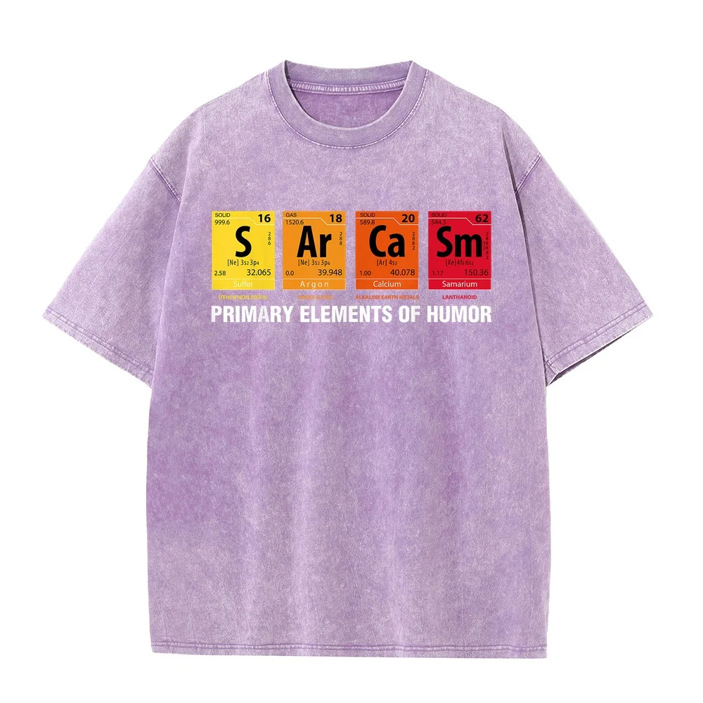 Sarcasm Elements of Humor Periodic Table T-Shirt 명품 Playeras Oversize Plus Size Cotton Cute Print Tee Summer Top Casual Graphic