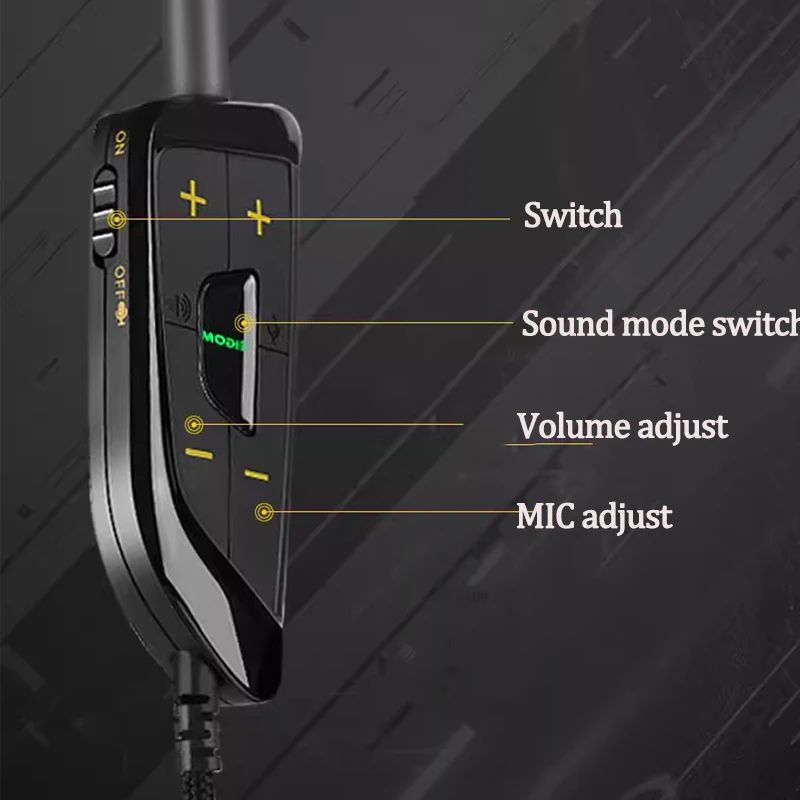 FIFAR-auriculares SOMIC RGB dinámicos para juegos, audífonos sobre la oreja con micrófono, sonido envolvente 7,1, PC, PS4, PS5, 3 opciones EQ,