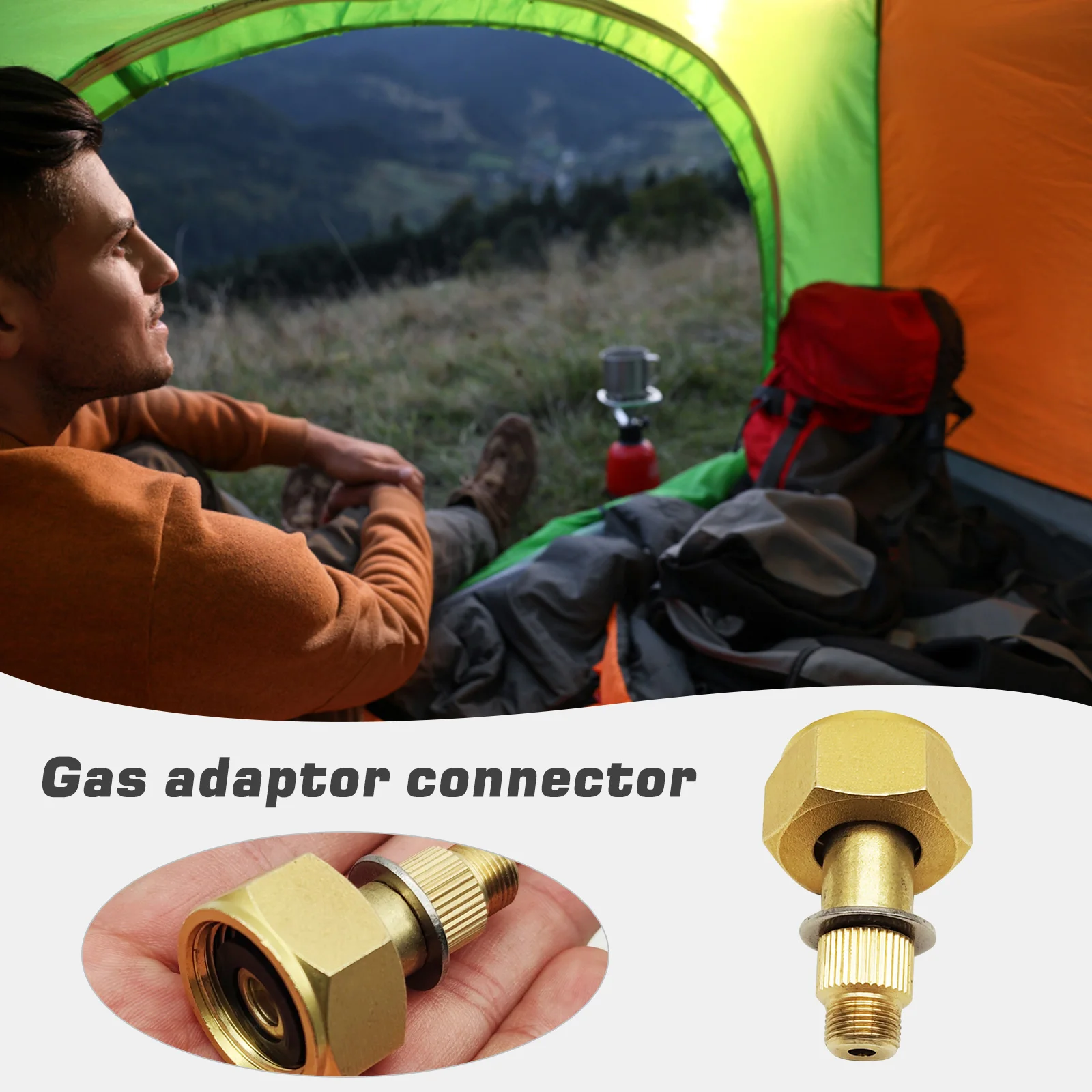 Flüssiggas flaschen anschluss Aluminium legierung Camping Gasherd Konverter langlebige praktische Camping kocher Armaturen
