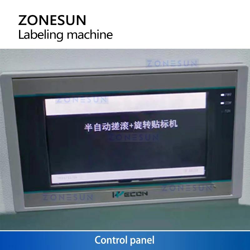 ZONESUN Semi Automatic Flat Surfaces Labeling Machine Label Labeler Applicator Custom Design Stickering Equipment ZS-TB105F