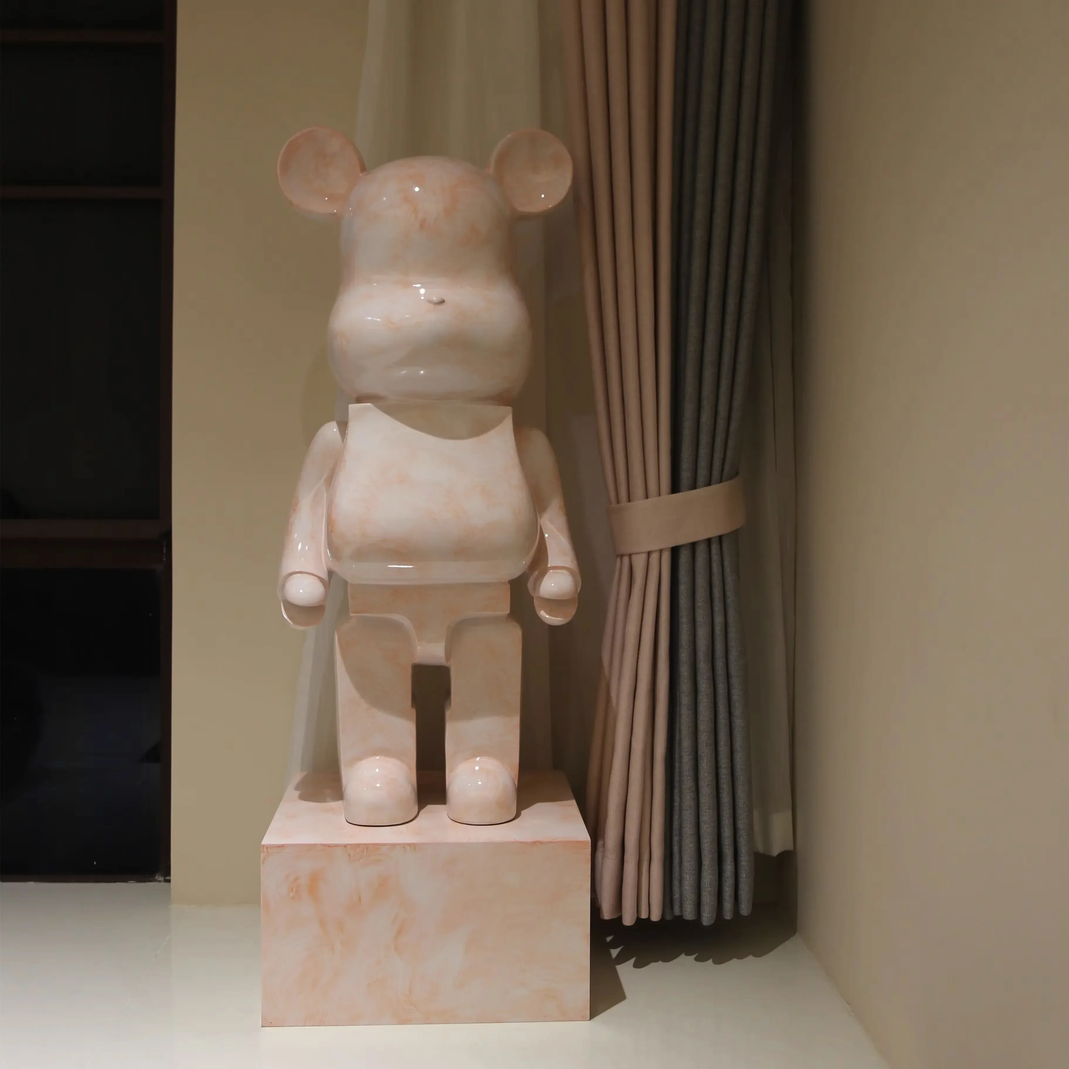 

Cartoon Violent Bear Living Room Decoration Marble Floor Piggy Bank Modern Simple TV Cabinet Housewarming Gift High quality