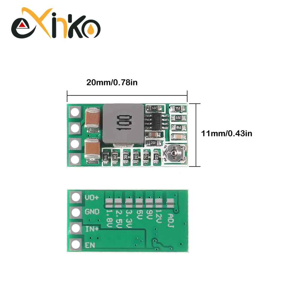 5/10pcs Mini Step Down Power Supply Module Buck Converter  DC-DC 12-24V To 5V 3A Adjustable Efficiency 97.5%