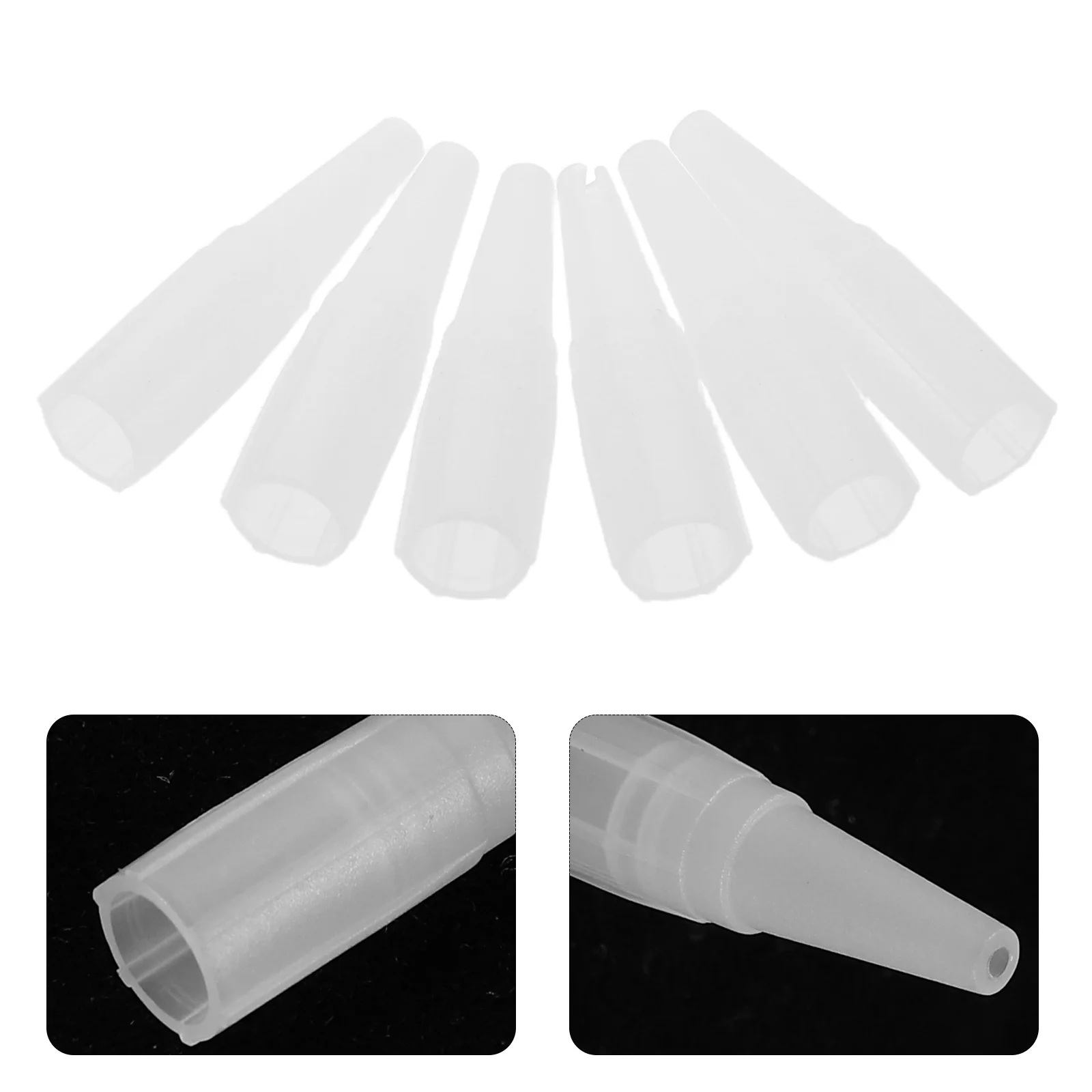

500pcs Clear Plastic Cartridge Covers Replacement Eyebrow Tattooing Machine Tip Protectors Leakproof Easy