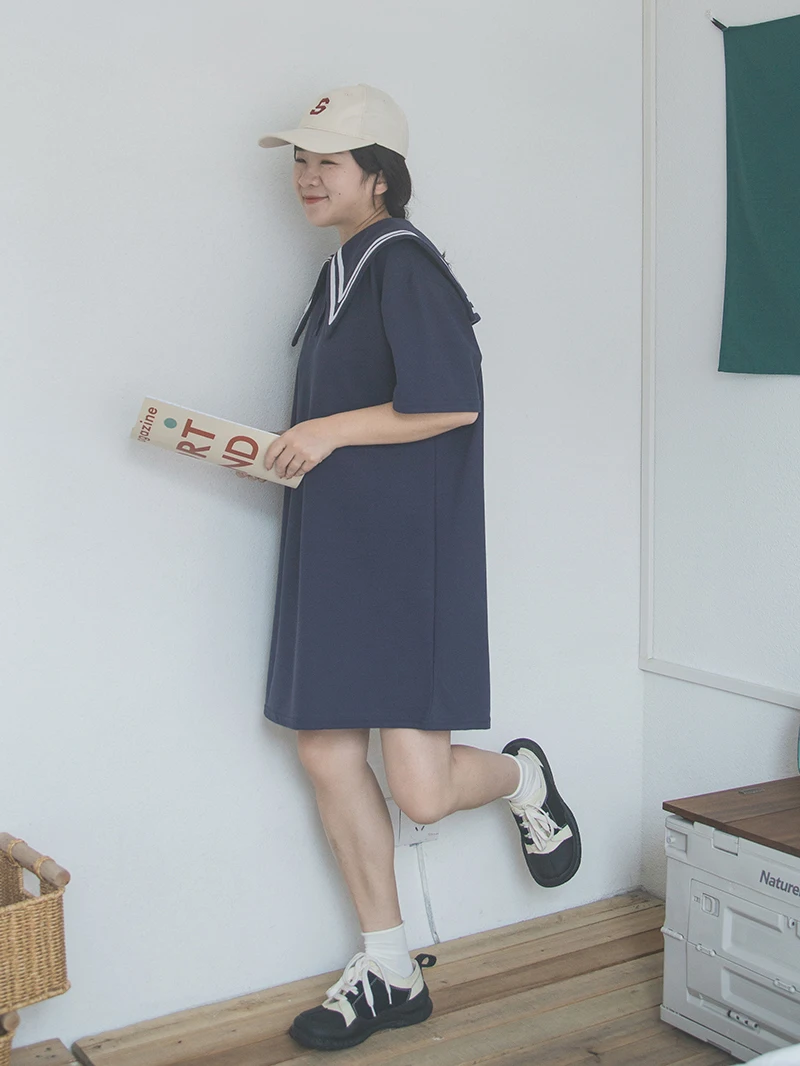 

Летняя вязаная футболка свободного кроя из хлопка и полиэстера с прямым кроем, вдохновленная морским бризом