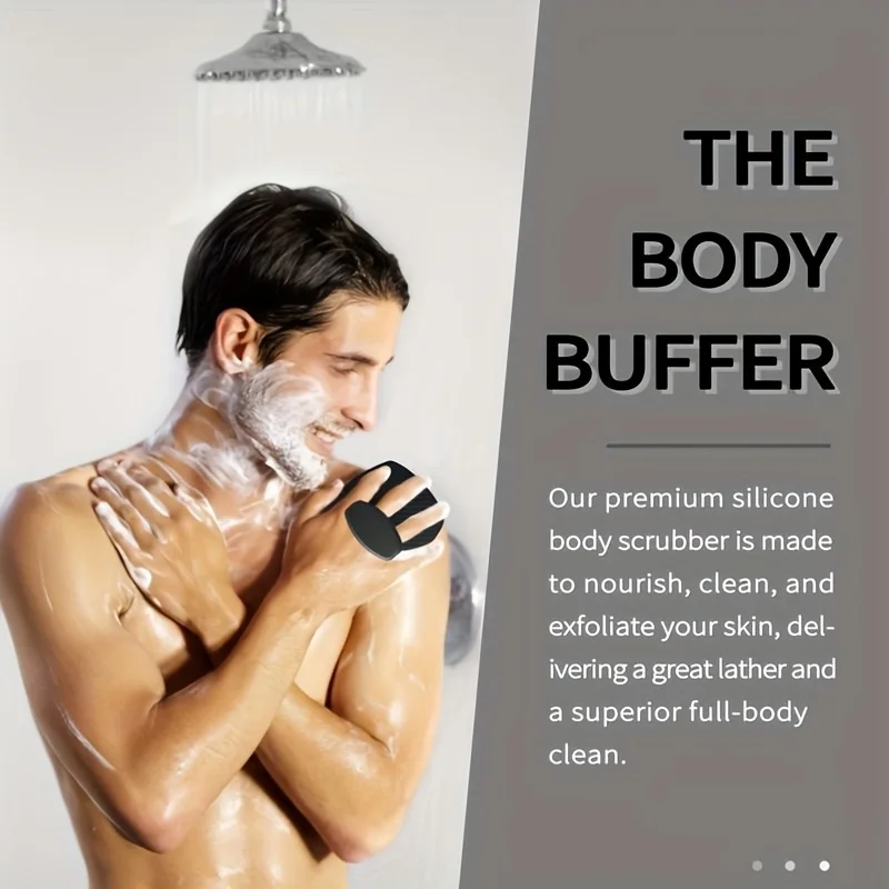 1pc Soft Silicone Body Cleansing Brush For Exfoliation Convenient Practical Easy To Clean Pamper Yourself Silicone Bath Brush