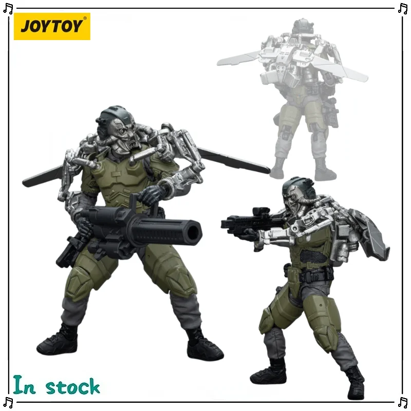 Figura de Acción Original JOYTOY 1/18, Juguete de Construcción de Ejércitos, Paquete Promocional, Figura 29 - Lobo Solitario con Exoesqueleto