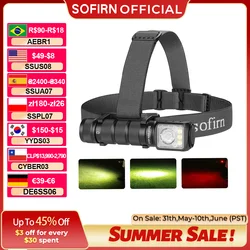 Linterna frontal SOFIRN HS42 2100lm 18650 EDC USB C recargable con banco de energía linterna LED SST40 con magnético para acampar