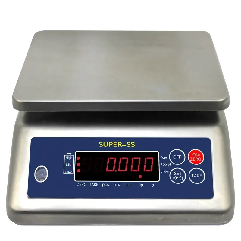 Electronic IP68 Fish Scale Super Stainless Steel Digital Waterproof Weighing Scale 3kg 6kg 15kg 30kg