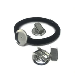 10pcs 20pcs Metal Round Base fit Elastic Bands Hair Rope Dia 18mm DIY Handmade Hair clip Jewelry Making Findings